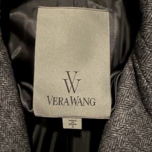 Vera Wang Charcoal Herringbone Jacket